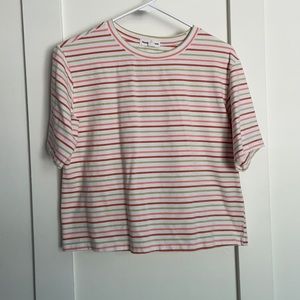 Striped cropped tee